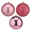 Kerstballen  Ø 12 cm 6 stuks roze