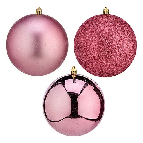 Kerstballen  Ø 12 cm 6 stuks roze